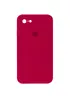 Чохол Silicone Case Square Full Camera Protective (AA) для Apple iPhone 6 / 6s (4.7 ") Червоний / Rose Red