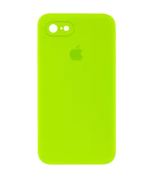 Чохол Silicone Case Square Full Camera Protective (AA) для Apple iPhone 6 / 6s (4.7 ") Салатовий / Neon green