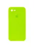 Чехол Silicone Case Square Full Camera Protective (AA) для Apple iPhone 6/6s (4.7") Салатовый / Neon green