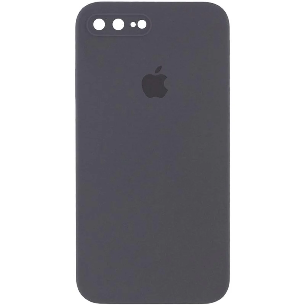 Чехол Silicone Case Square Full Camera Protective (AA) для Apple iPhone 7 plus/8 plus (5.5") Серый / Charcoal Gray