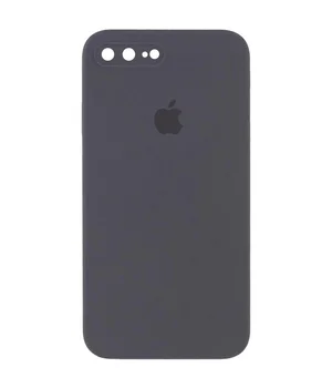 Чехол Silicone Case Square Full Camera Protective (AA) для Apple iPhone 7 plus/8 plus (5.5") Серый / Charcoal Gray