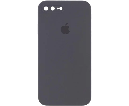 Чехол Silicone Case Square Full Camera Protective (AA) для Apple iPhone 7 plus/8 plus (5.5") Серый / Charcoal Gray