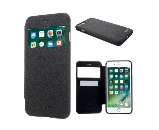 Чехол (книжка) Mercury Wow Bumper series для Apple iPhone 7 plus / 8 plus (5.5") Черный