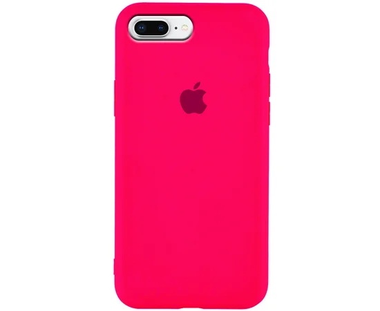 Чехол Silicone Case Slim Full Protective для Apple iPhone 7 plus / 8 plus (5.5") Розовый / Shiny pink