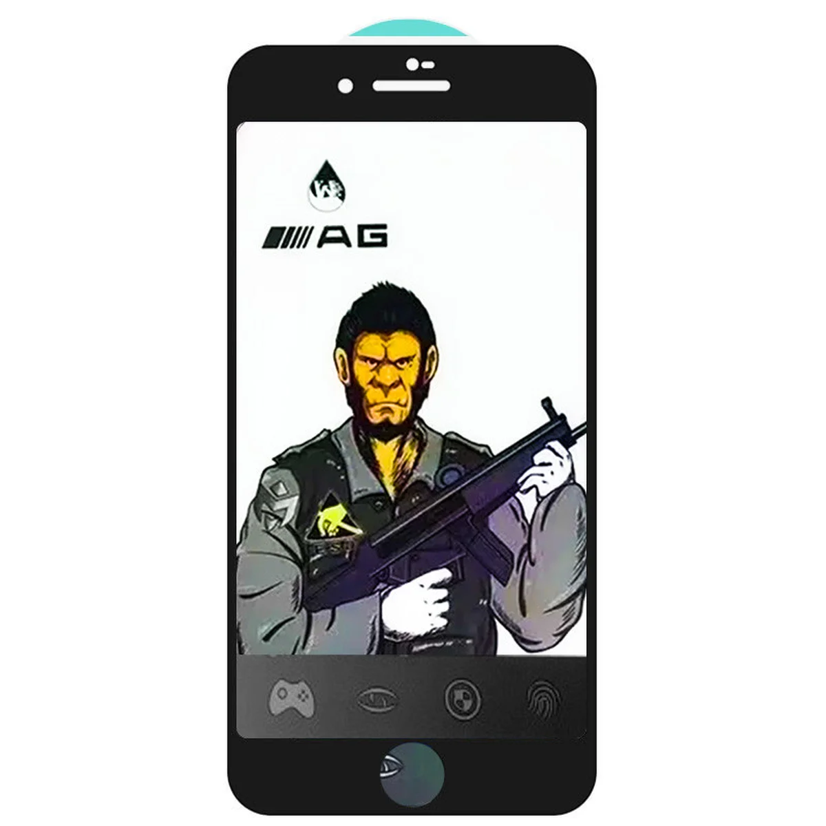 Защитное стекло 5D Anti-static Matte (тех.пак) для Apple iPhone 7 plus / 8 plus (5.5") Черный