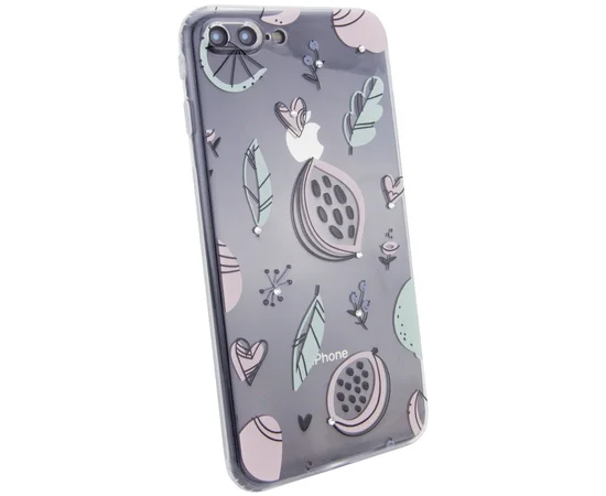 TPU чехол Luxury Diamond full protective для Apple iPhone 7 plus / 8 plus (5.5") Прозрачный / Экзотические фрукты