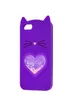 Силиконовый чехол Love Cat 3D для Apple iPhone 7 plus / 8 plus (5.5") Фиолетовый
