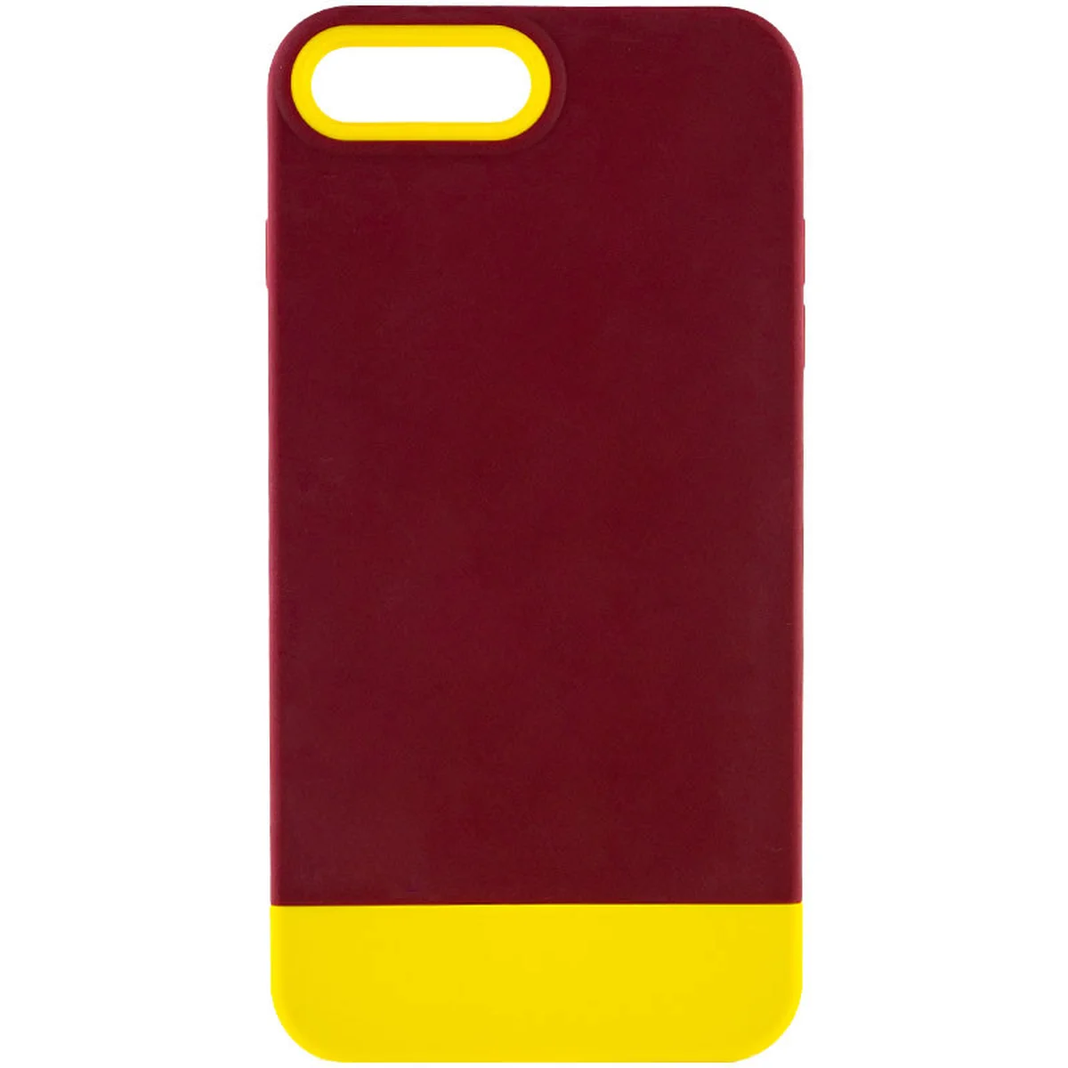 Чехол TPU+PC Bichromatic для Apple iPhone 7 plus / 8 plus (5.5") Brown burgundy / Yellow
