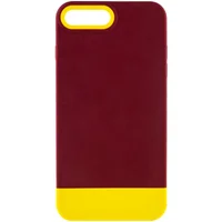 Чехол TPU+PC Bichromatic для Apple iPhone 7 plus / 8 plus (5.5") Brown burgundy / Yellow