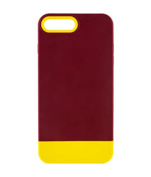 Чехол TPU+PC Bichromatic для Apple iPhone 7 plus / 8 plus (5.5") Brown burgundy / Yellow