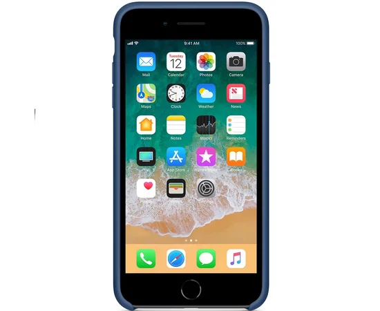 Чехол Silicone case (A) для Apple iPhone 7 plus / 8 plus (5.5") Синий / Navy Blue