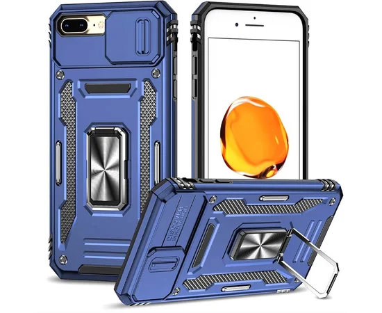 Ударопрочный чехол Camshield Army Ring для Apple iPhone 7 plus / 8 plus (5.5") Синий / Navy
