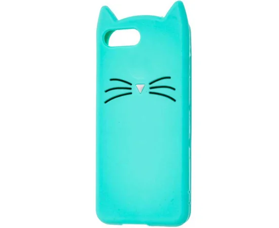 Силиконовая накладка 3D Cat для Apple iPhone 7 plus / 8 plus (5.5") Бирюзовый