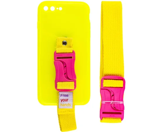 Чехол Handfree с цветным ремешком для Apple iPhone 7 plus / 8 plus (5.5") Желтый