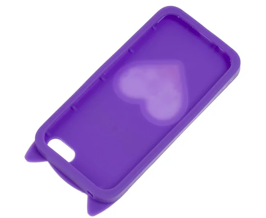 Силиконовый чехол Love Cat 3D для Apple iPhone 7 plus / 8 plus (5.5") Фиолетовый