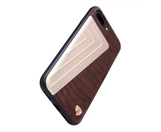 Кожаная накладка Nillkin Hybrid Series для Apple iPhone 7 plus / 8 plus (5.5") Коричневый / Золотой