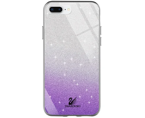 TPU+Glass чехол Swarovski для Apple iPhone 7 plus / 8 plus (5.5") Фиолетовый