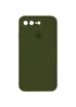 Чехол Silicone Case Square Full Camera Protective (AA) для Apple iPhone 7 plus / 8 plus (5.5") Зеленый / Dark Olive
