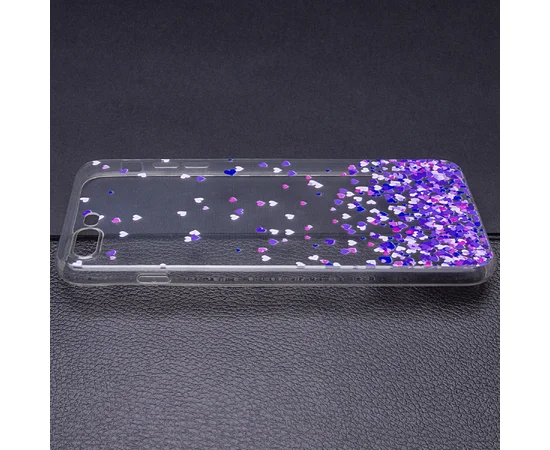 TPU чехол Hearts color для Apple iPhone 7 plus / 8 plus (5.5") Розовый / Сиреневый