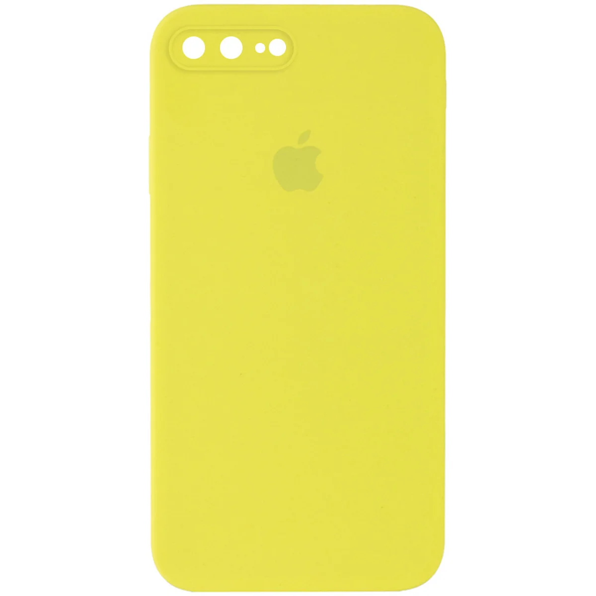 Чехол Silicone Case Square Full Camera Protective (AA) для Apple iPhone 7 plus / 8 plus (5.5") Желтый / Bright Yellow