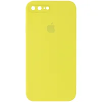 Чехол Silicone Case Square Full Camera Protective (AA) для Apple iPhone 7 plus / 8 plus (5.5") Желтый / Bright Yellow