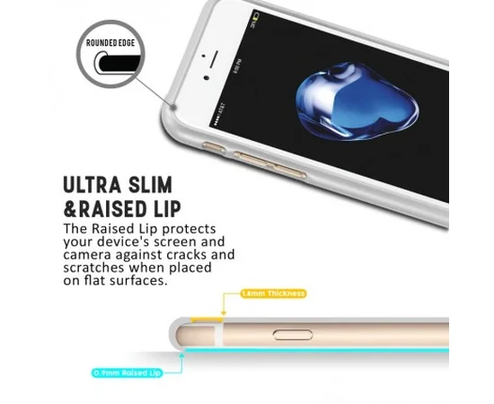 TPU чехол Mercury iJelly Metal series для Apple iPhone 7 plus / 8 plus (5.5") Серебряный