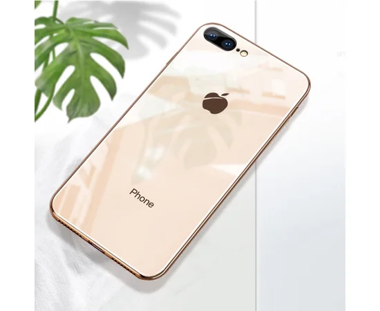 TPU чохол GLOSSY LOGO для Apple iPhone 7 plus / 8 plus (5.5 ") Золотий