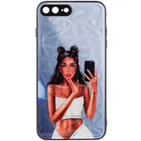 TPU+PC чехол Prisma Ladies для Apple iPhone 7 plus / 8 plus (5.5") Black in White