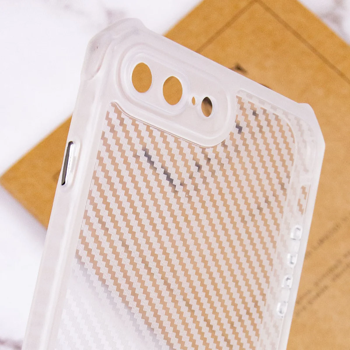 Чехол TPU Ease Carbon color series для Apple iPhone 7 plus / 8 plus (5.5") Матовый / Прозрачный