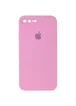 Чехол Silicone Case Square Full Camera Protective (AA) для Apple iPhone 7 plus / 8 plus (5.5") Розовый / Light pink