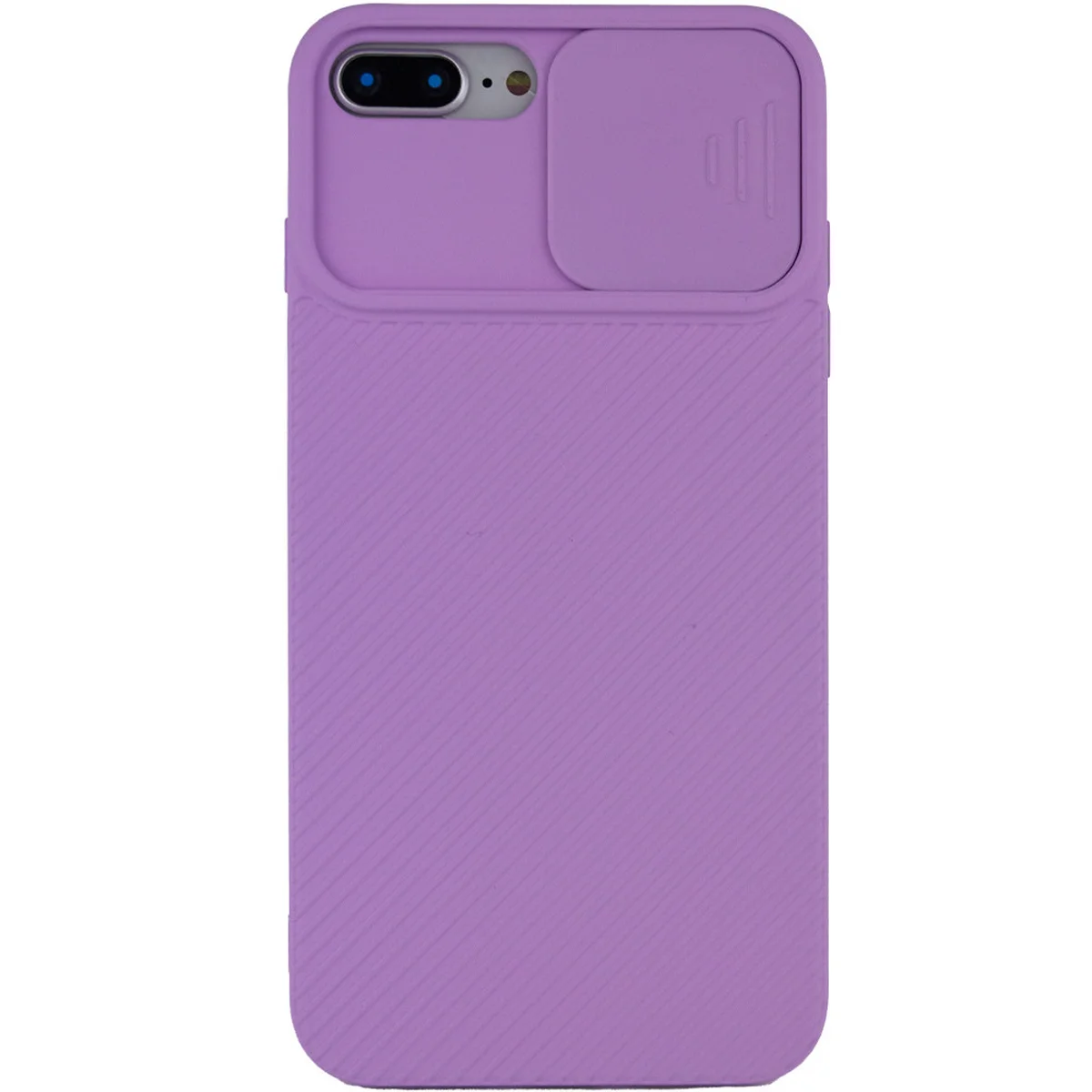 Чехол Camshield Square TPU со шторкой для камеры для Apple iPhone 7 plus / 8 plus (5.5") Сиреневый