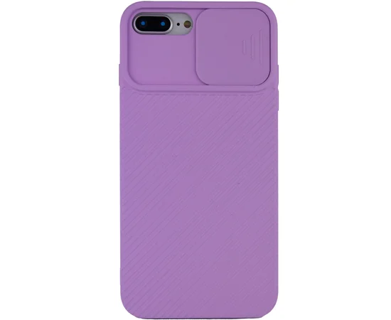 Чехол Camshield Square TPU со шторкой для камеры для Apple iPhone 7 plus / 8 plus (5.5") Сиреневый