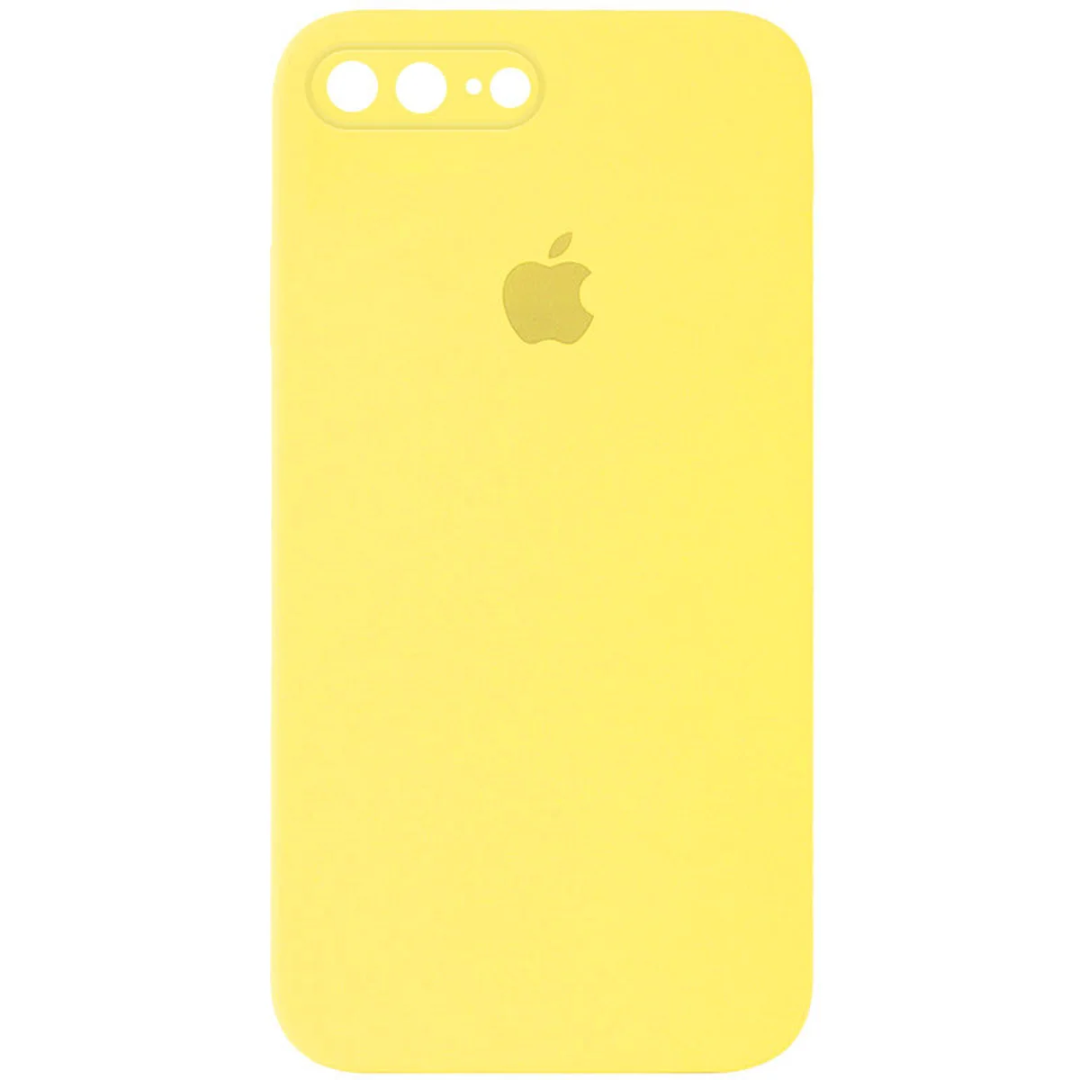 Чохол Silicone Case Square Full Camera Protective (AA) Apple iPhone 7 plus / 8 plus (5.5") Жовтий / Yellow