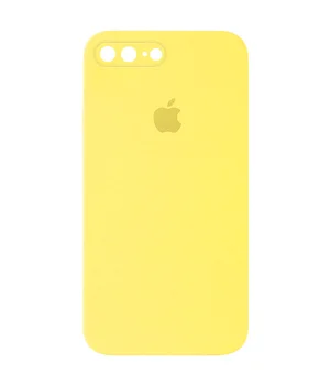 Чехол Silicone Case Square Full Camera Protective (AA) для Apple iPhone 7 plus / 8 plus (5.5") Желтый / Yellow