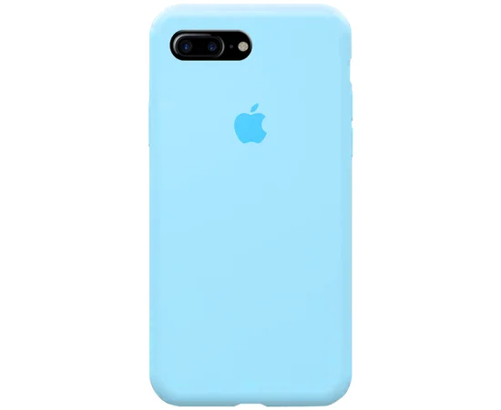 Чехол Silicone case (A) (с закрытым низом) для Apple iPhone 7 plus / 8 plus (5.5") Бирюзовый / Marine Green