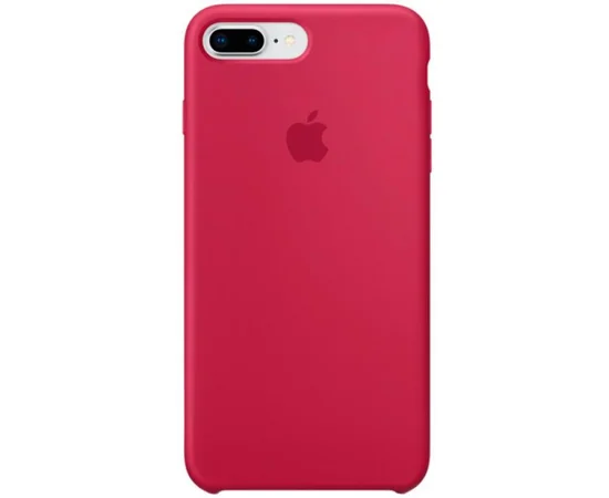Чехол Silicone case (A) для Apple iPhone 7 plus / 8 plus (5.5") Розовый  / Rose red