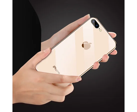 TPU чохол GLOSSY LOGO для Apple iPhone 7 plus / 8 plus (5.5 ") Золотий