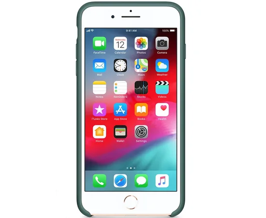 Чехол Silicone case (A) для Apple iPhone 7 plus / 8 plus (5.5") Зеленый / Pine green
