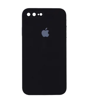 Чехол Silicone Case Square Full Camera Protective (AA) для Apple iPhone 7 plus / 8 plus (5.5") Черный / Black