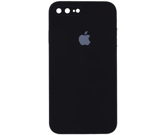 Чехол Silicone Case Square Full Camera Protective (AA) для Apple iPhone 7 plus / 8 plus (5.5") Черный / Black