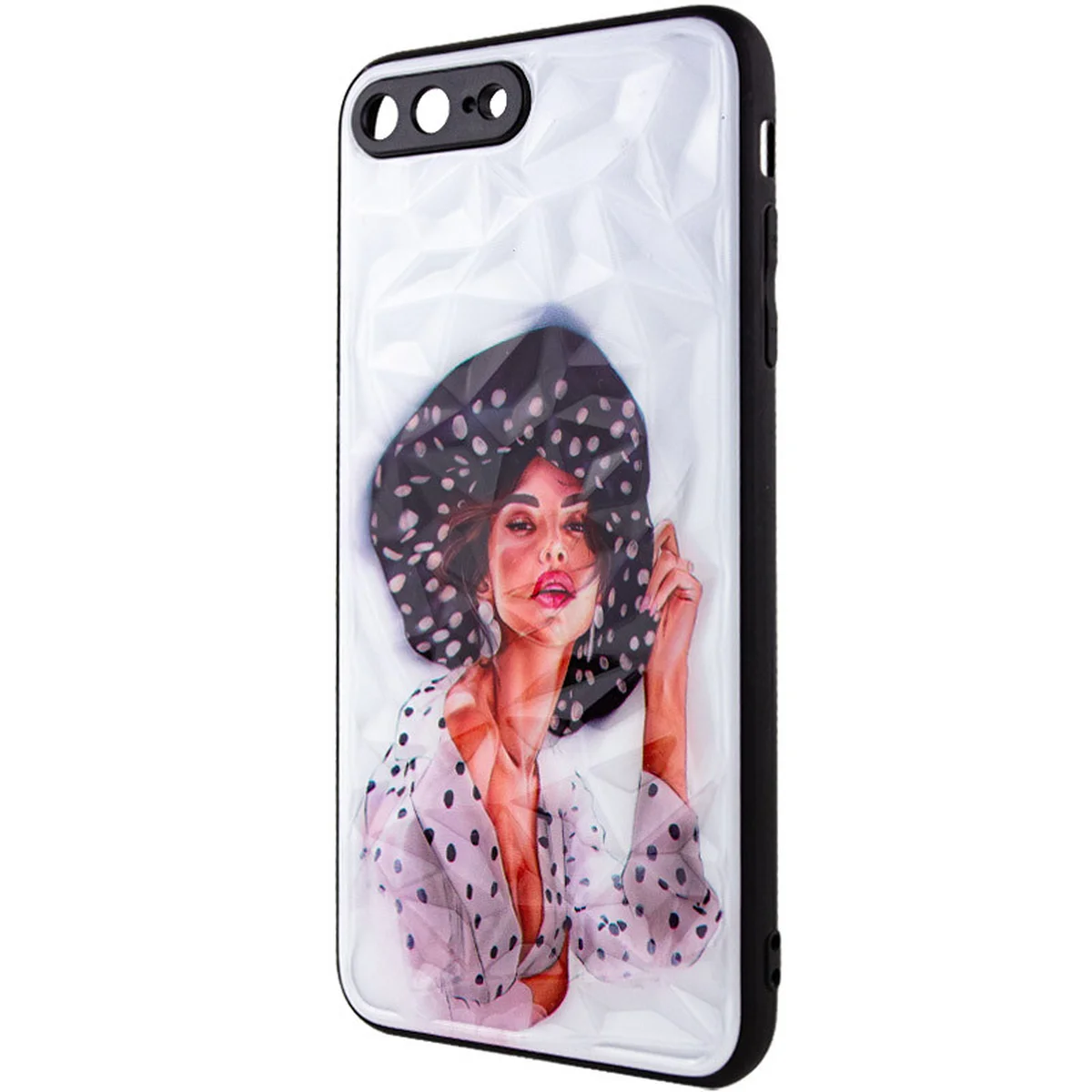 TPU+PC чехол Prisma Ladies для Apple iPhone 7 plus / 8 plus (5.5") Girl in a hat