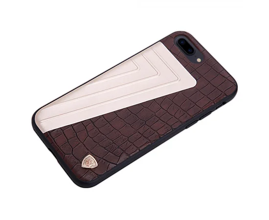 Кожаная накладка Nillkin Hybrid Series для Apple iPhone 7 plus / 8 plus (5.5") Коричневый / Золотой