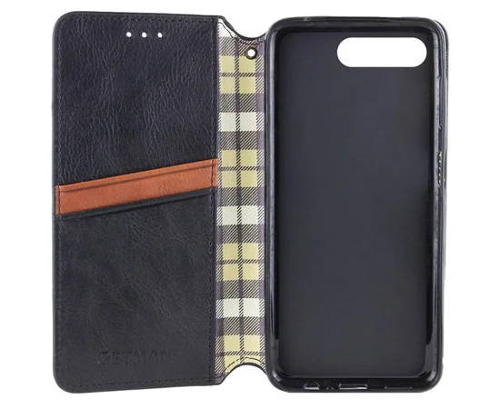 Шкіряний чохол-книжка GETMAN Cubic (PU) для Apple iPhone 7 plus / 8 plus (5.5") Чорний