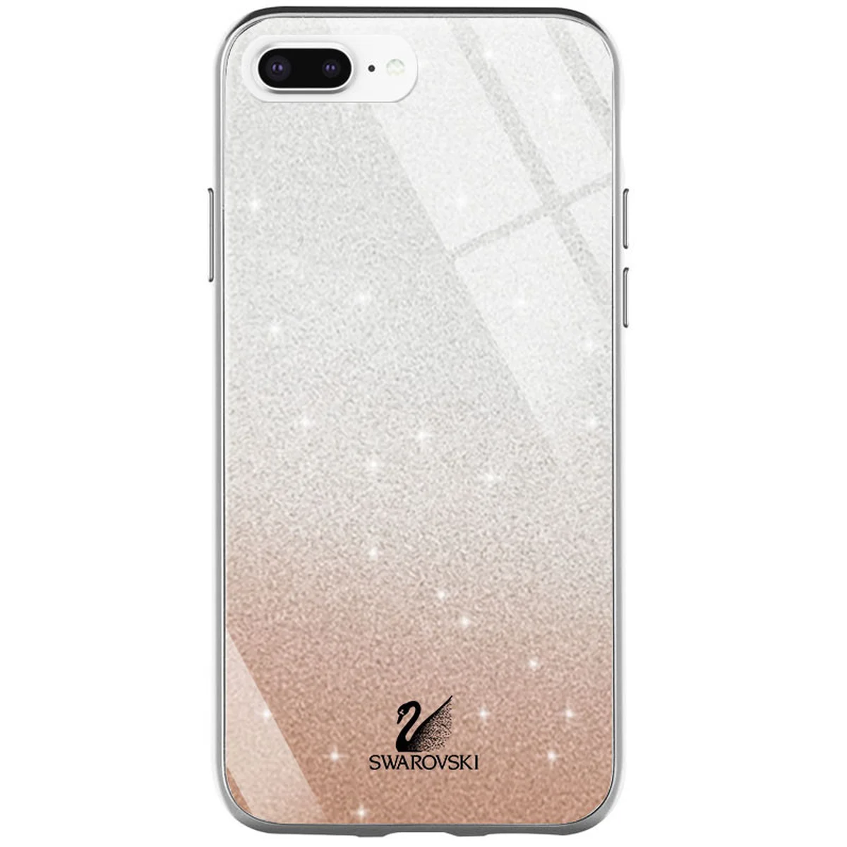 TPU+Glass чехол Swarovski для Apple iPhone 7 plus / 8 plus (5.5") Золотой