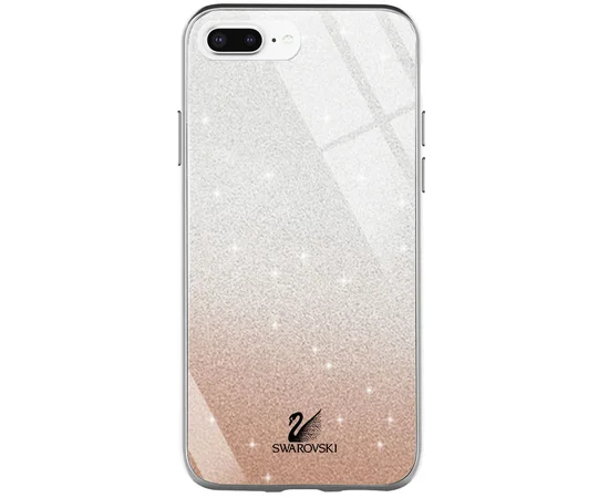 TPU+Glass чехол Swarovski для Apple iPhone 7 plus / 8 plus (5.5") Золотой