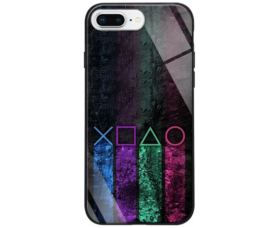 TPU+Glass чехол ForFun для Apple iPhone 7 plus / 8 plus (5.5") Разноцветный PS / Малиновый