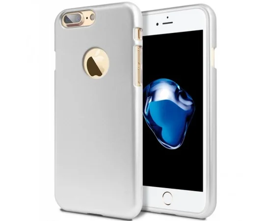 TPU чехол Mercury iJelly Metal series для Apple iPhone 7 plus / 8 plus (5.5") Серебряный