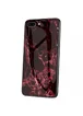 TPU+Glass чехол Luxury Marble для Apple iPhone 7 plus / 8 plus (5.5") Марсала / Бордовый