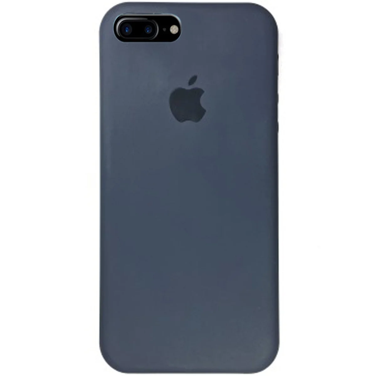 Чехол Silicone case (A) (с закрытым низом) для Apple iPhone 7 plus / 8 plus (5.5") Серый / Dark Grey