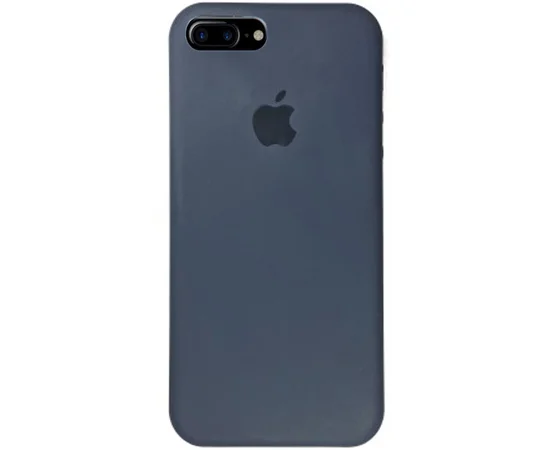 Чехол Silicone case (A) (с закрытым низом) для Apple iPhone 7 plus / 8 plus (5.5") Серый / Dark Grey